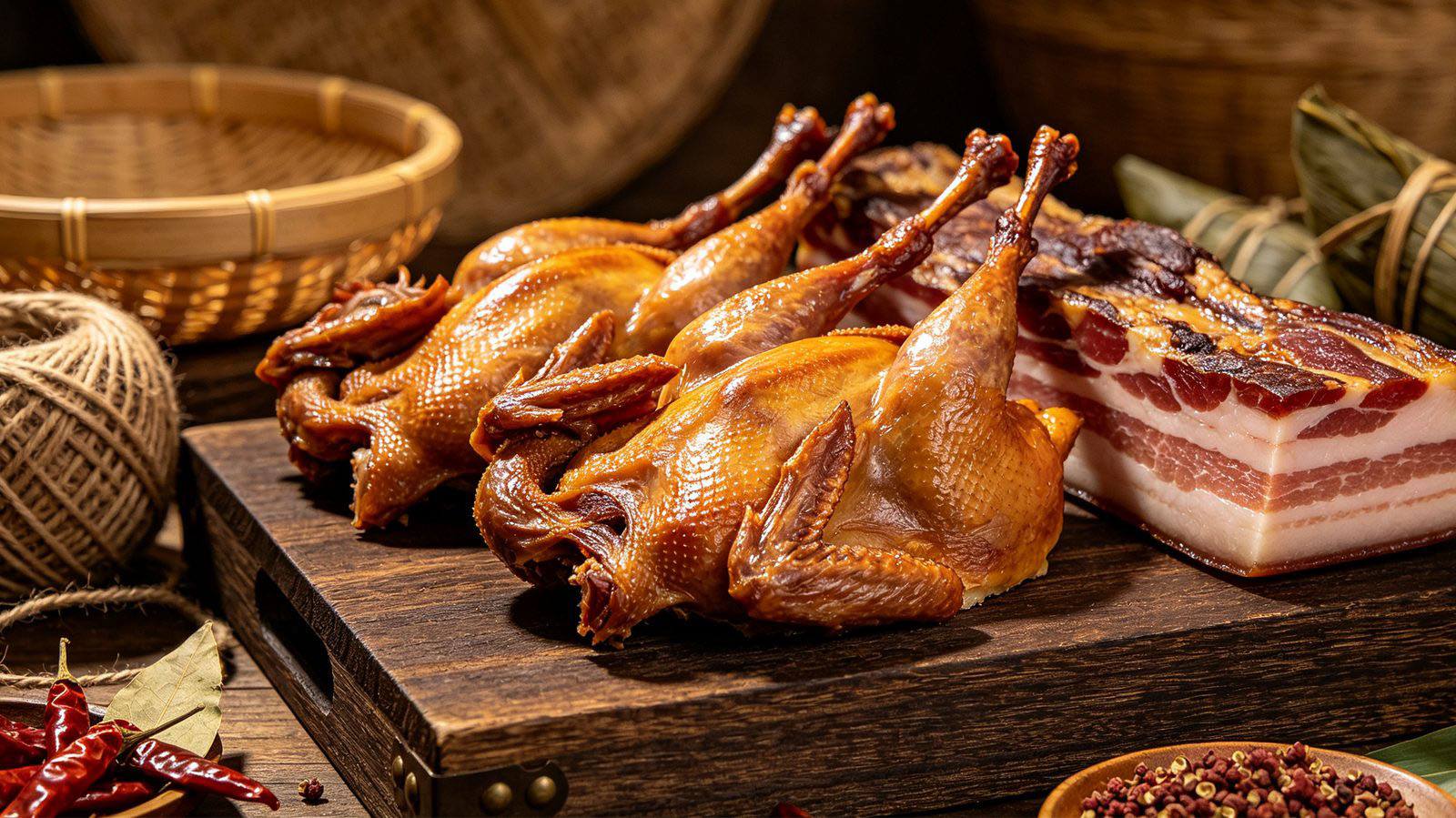 风干鸡腊肉【长寿乡源·风味】钟祥特产